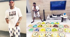 Reekado Banks gets 25 cakes