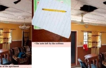 Angry robbers leaves note behind