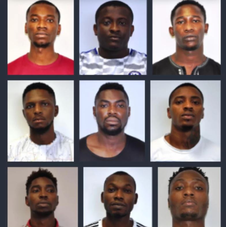 EFCC arrests 9 yahoo boys