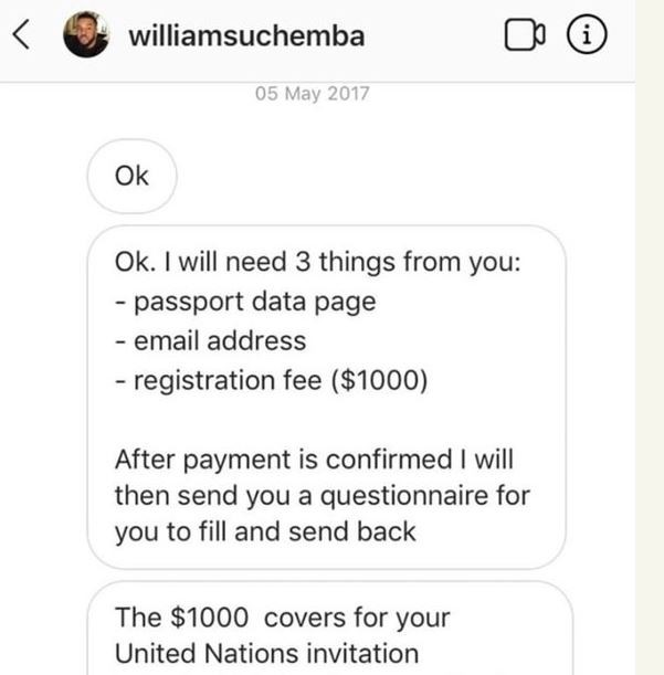 williams uchemba exposed for fraud