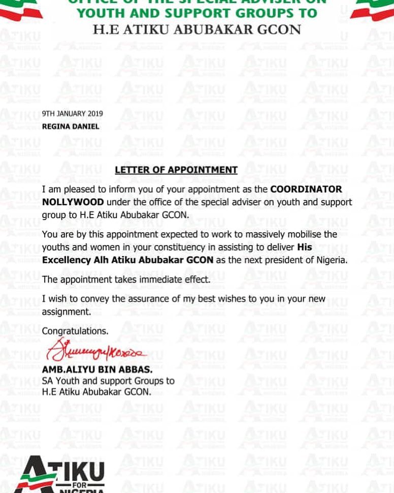 Regina Daniels slams Buhari