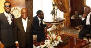 Dbanj pictured with Ghana's President