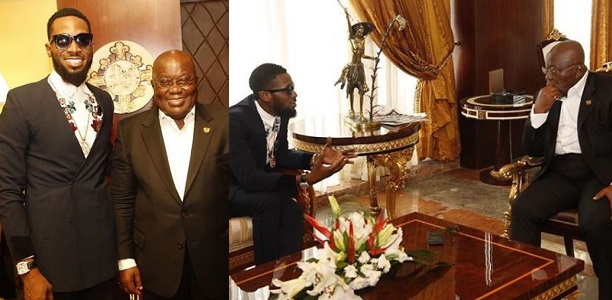 Dbanj pictured with Ghana's President