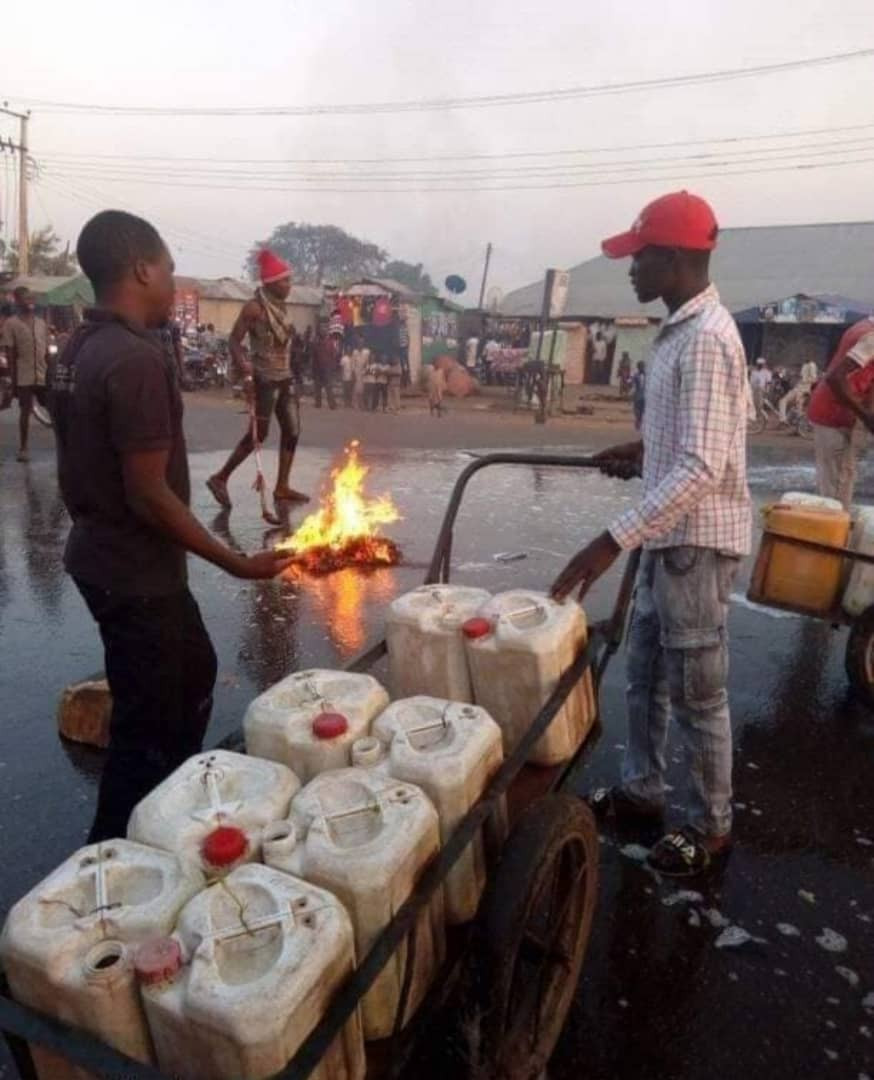 Kaduna state residents wash their streets