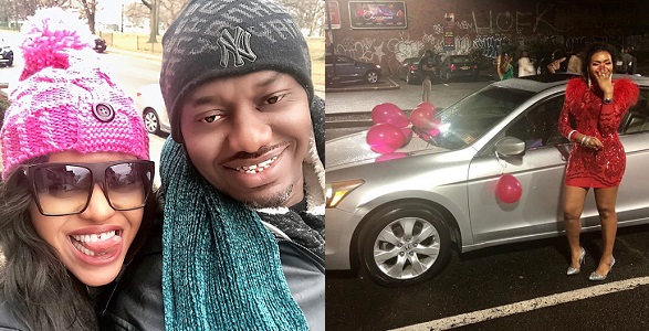 Nigerian man gifts his lady a car