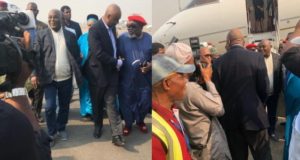Atiku Abubakar arrives Nigeria