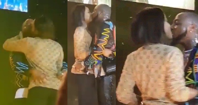 Davido kisses Chioma