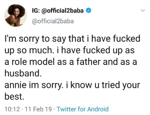 2Face Idibia retracts apology