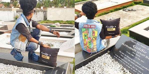 5c65b87682ed2 Denrele visits Goldie’s graveside