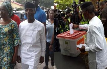 Osinbajo and wife cast their votes