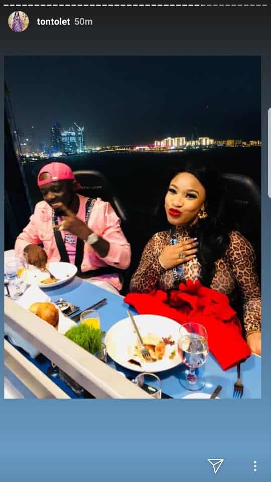 Tonto Dikeh Flaunts Lover