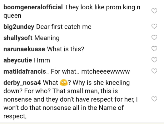 Nigerian bride kneeling