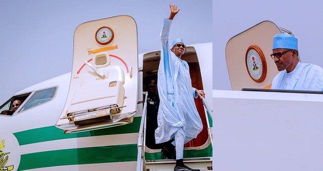 President Buhari departs