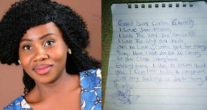 Corps member shares love letter she got from a male student
