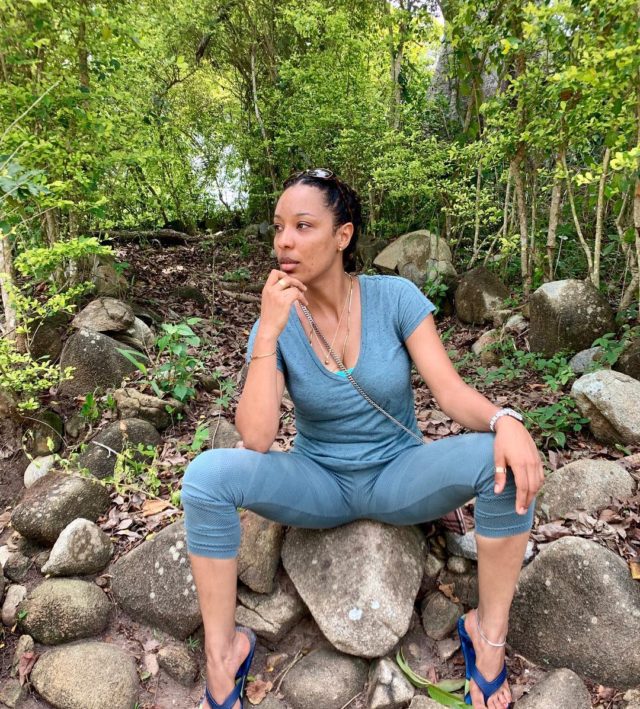 Ghanaian actress, Nikki Samonas flashes camel toe in new beach photos