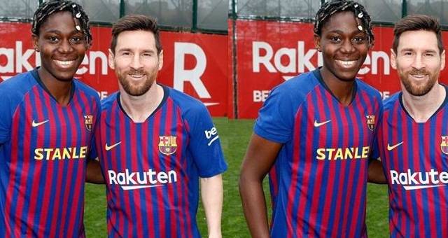 Asisat Oshoala poses