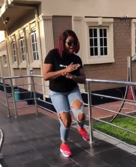 Funke Akindele Dances Zanku Leg Work