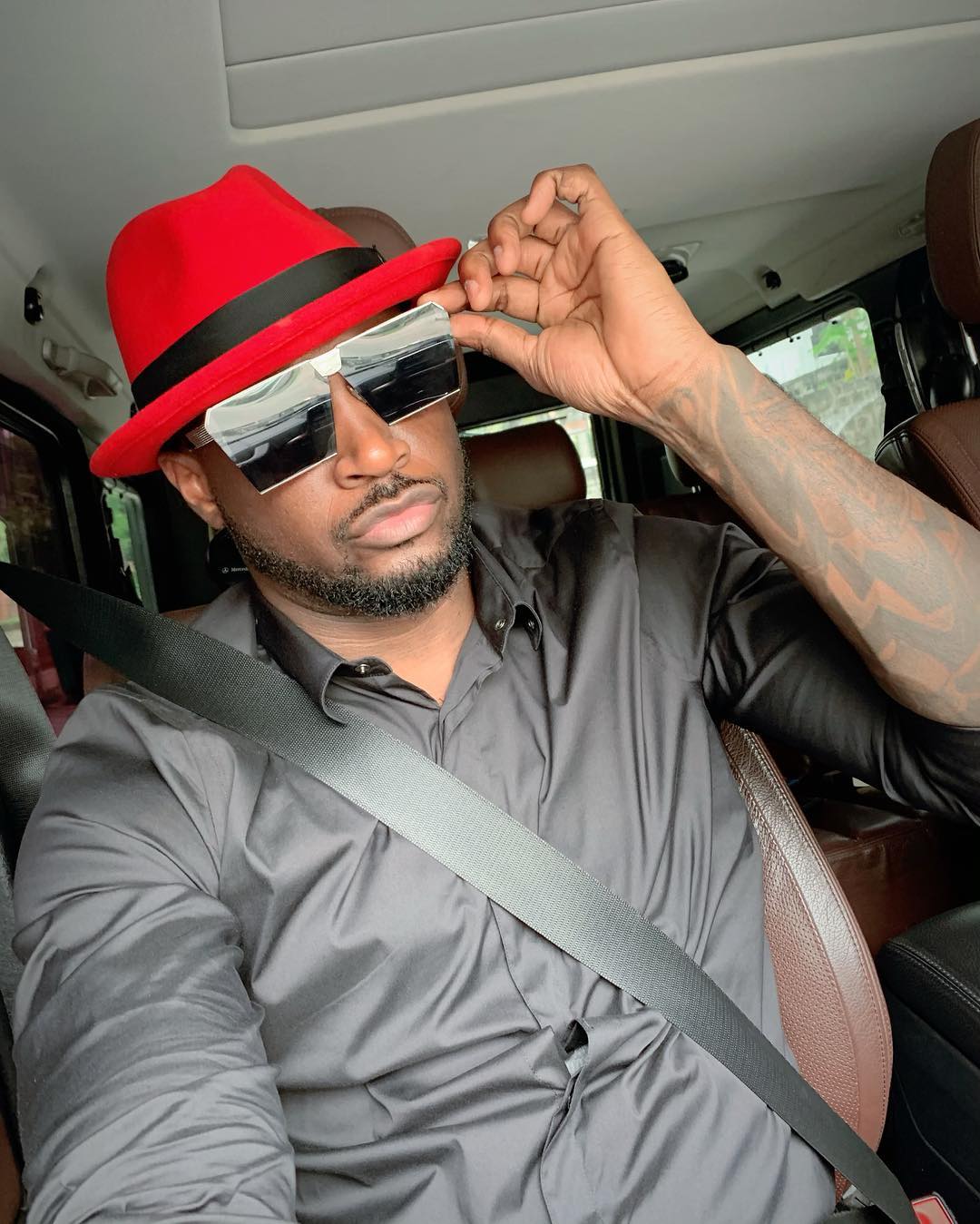 Peter Okoye cries