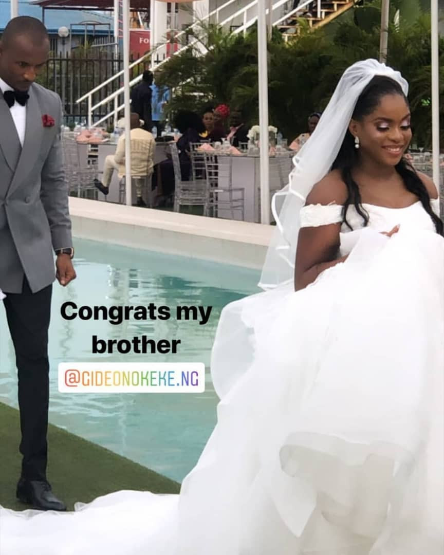 Gideon Okeke White Wedding