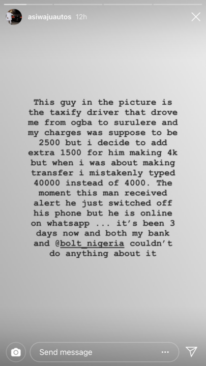 ungrateful Taxify driver