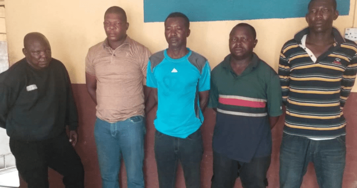 Five policemen arrested