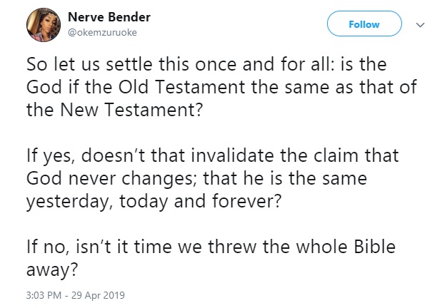 Nigerian lady writes