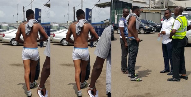 Uber driver strips down