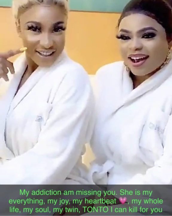 Bobrisky tells Tonto dikeh