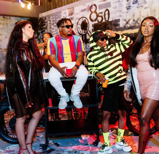 Olamide and Wizkid spotted together in a video shoot
