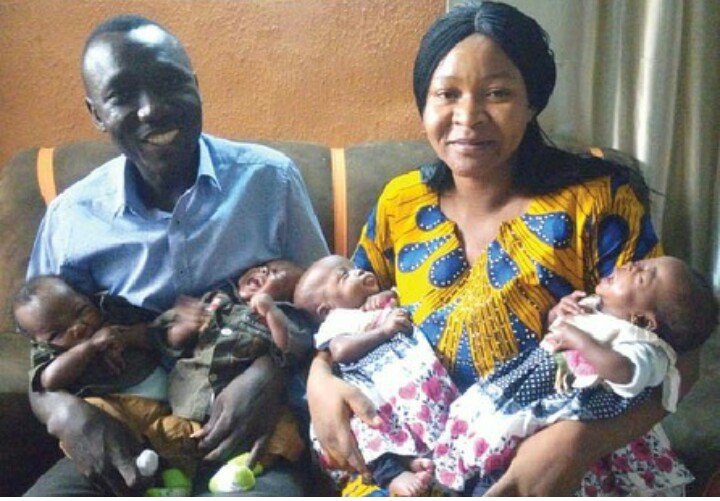 Nigerian couple welcome quadruplets