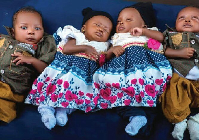 Nigerian couple welcome quadruplets