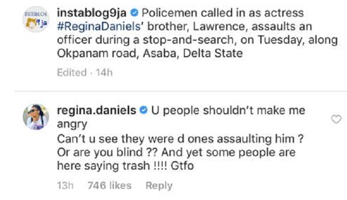 Regina Daniels warns Nigerians
