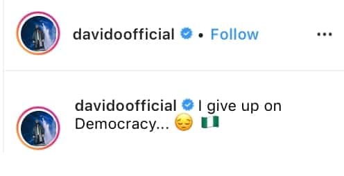 Davido replies troll