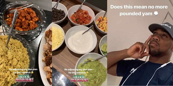 Anthony Joshua reveals new diet plan