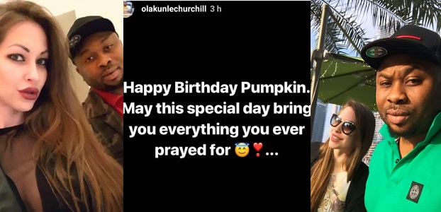 Olakunle Churchill wishes mystery Caucasian lady
