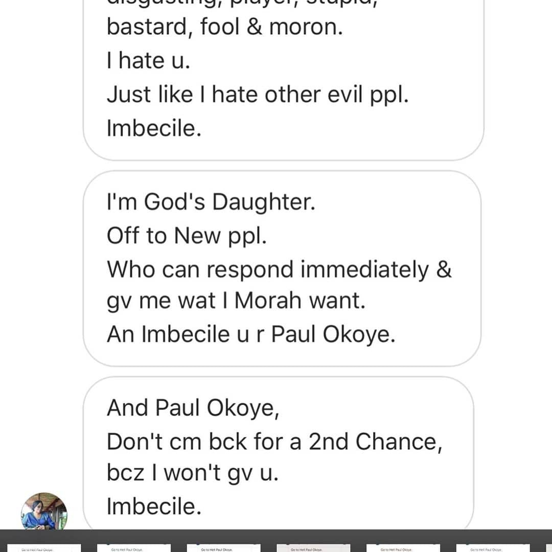 Paul Okoye shares screenshots