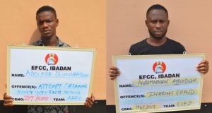 EFCC secures the conviction of two yahoo boys