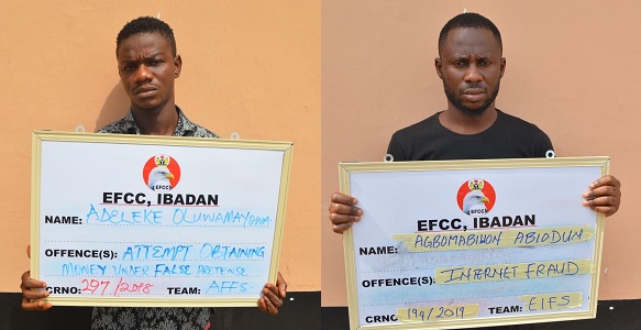 EFCC secures the conviction of two yahoo boys