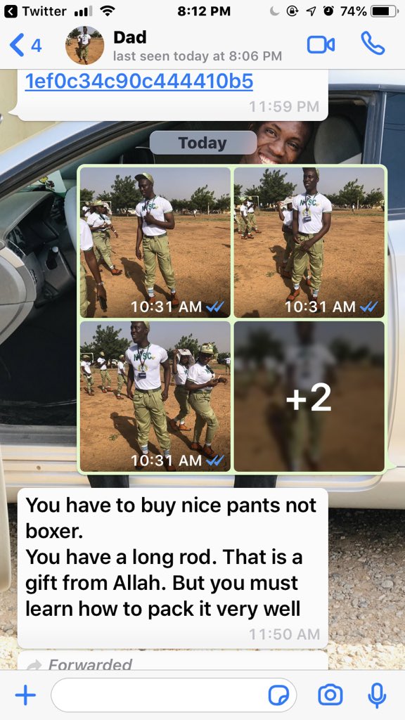 Nigerian father advises son