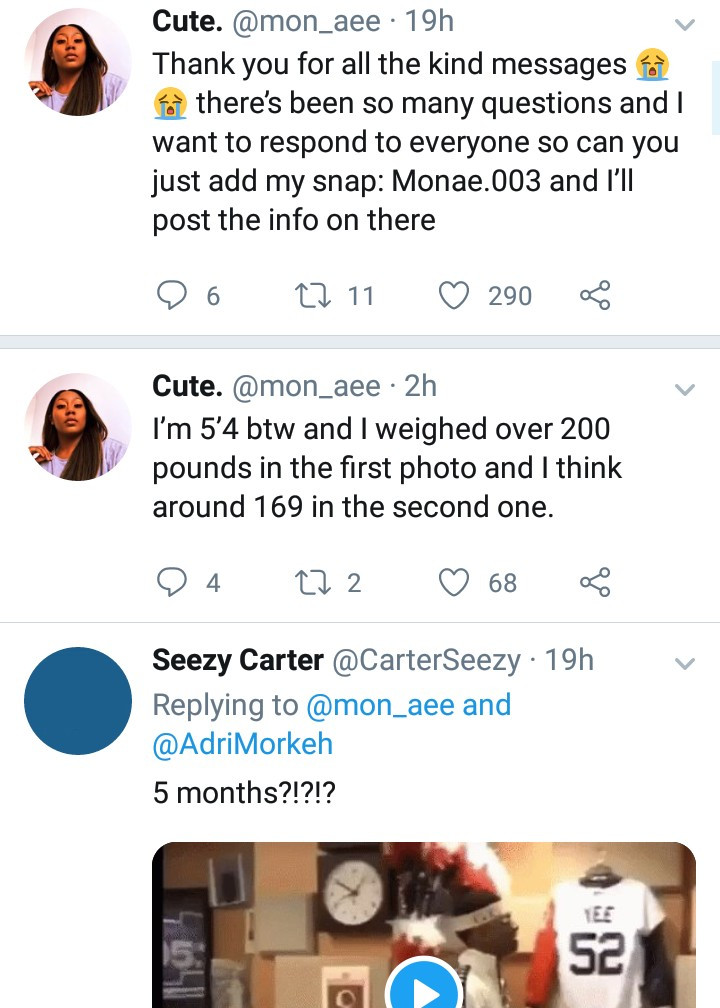 Woman shows weight loss goal