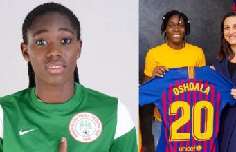 Asisat Oshoala signs