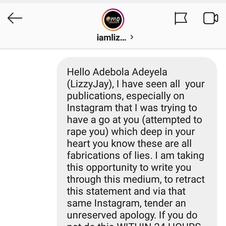 Lizzy Jay accuses Jimoh Abiodun
