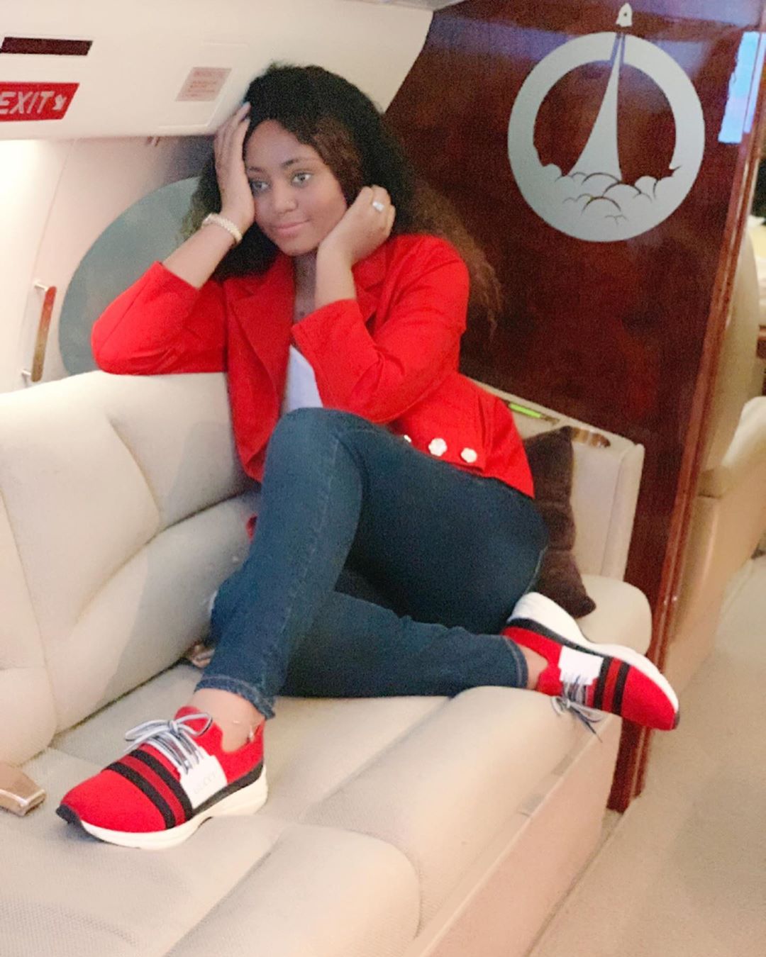 Regina Daniels jets