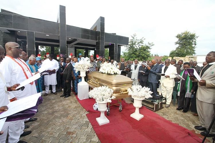 Senator Dino Melaye buries mother