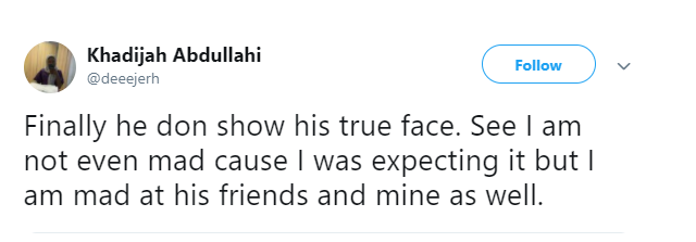 Jilted woman cries out