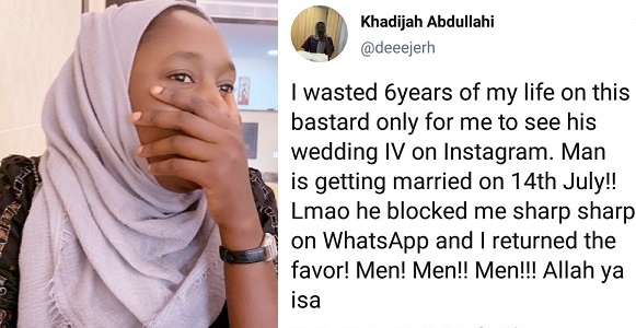 Jilted woman cries out