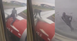 Panic as unknown man exits