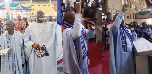 Senator Dino Melaye leads worship