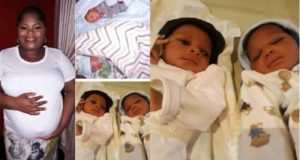 Nigerian woman welcomes twins