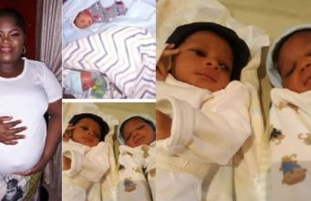 Nigerian woman welcomes twins